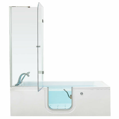 Ella's Bubbles Laydown 32"W x 72"L Acrylic Air Massage Walk-In Bathtub with Inward Swing Door, Fast Fill Faucet LA3272A