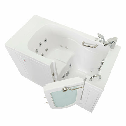 Ella's Bubbles Monaco 32"W x 52"L Acrylic Hydro Massage Walk-In Bathtub with Outward Swing Door, Fast Fill Faucet, 2" Dual Drain OA3252H