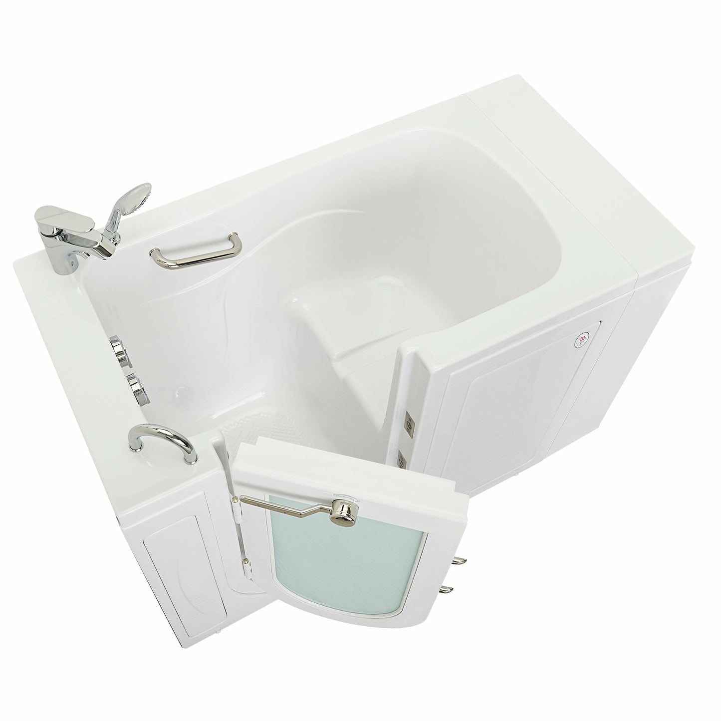 Ella's Bubbles Capri 30"W x 52"L Acrylic Soaking Walk-In-Bathtub, Outward Swing Door, Fast Fill Faucet, 2" Dual Drain OA3052