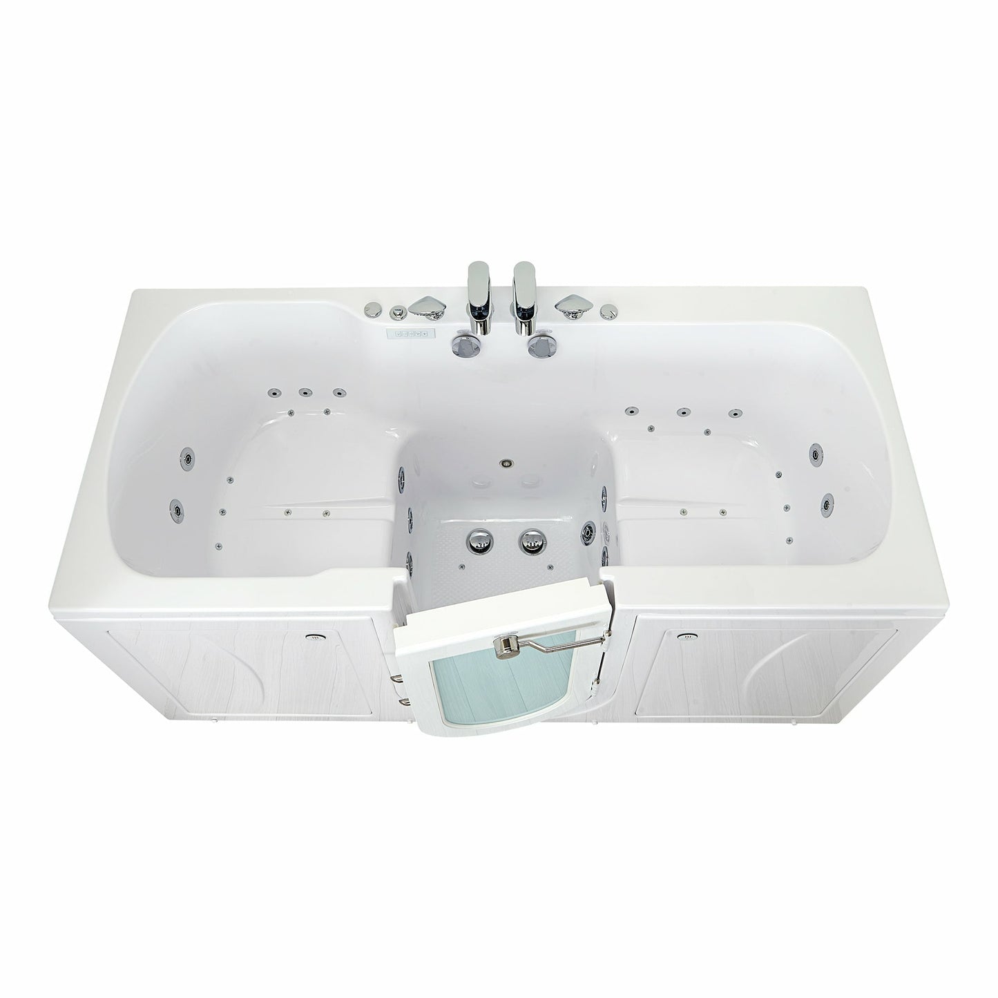 Ella's Bubbles Big4Two 36"W x 80"L Hydro + Air Massage w/ Independent Foot Massage Acrylic Two Seat Walk-In Bathtub, with Outswing Door,  2" Dual Drain  TO2SA3680