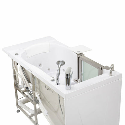 Ella's Bubbles Royal 32"W x 52"L Acrylic Hydro Massage Walk-In Bathtub with Inward Swing Door, Fast Fill Faucet, 2" Dual Drain H311