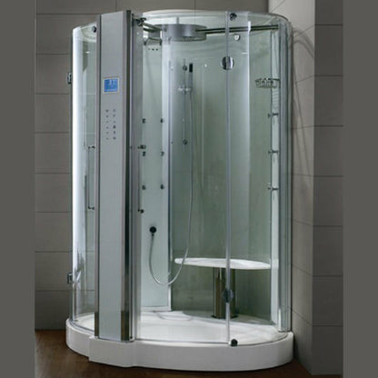 Athena 59" x 59" x 89" Walk In Steam Shower with Tempered Glass Walls WS122