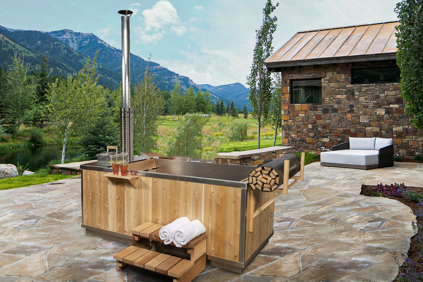 Dundalk Leisurecraft 2m x 3m The Starlight Wood Burning Hot Tub CT372W