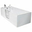 Ella's Bubbles Laydown 32"W x 72"L Acrylic Air Massage Walk-In Bathtub with Inward Swing Door, Fast Fill Faucet LA3272A