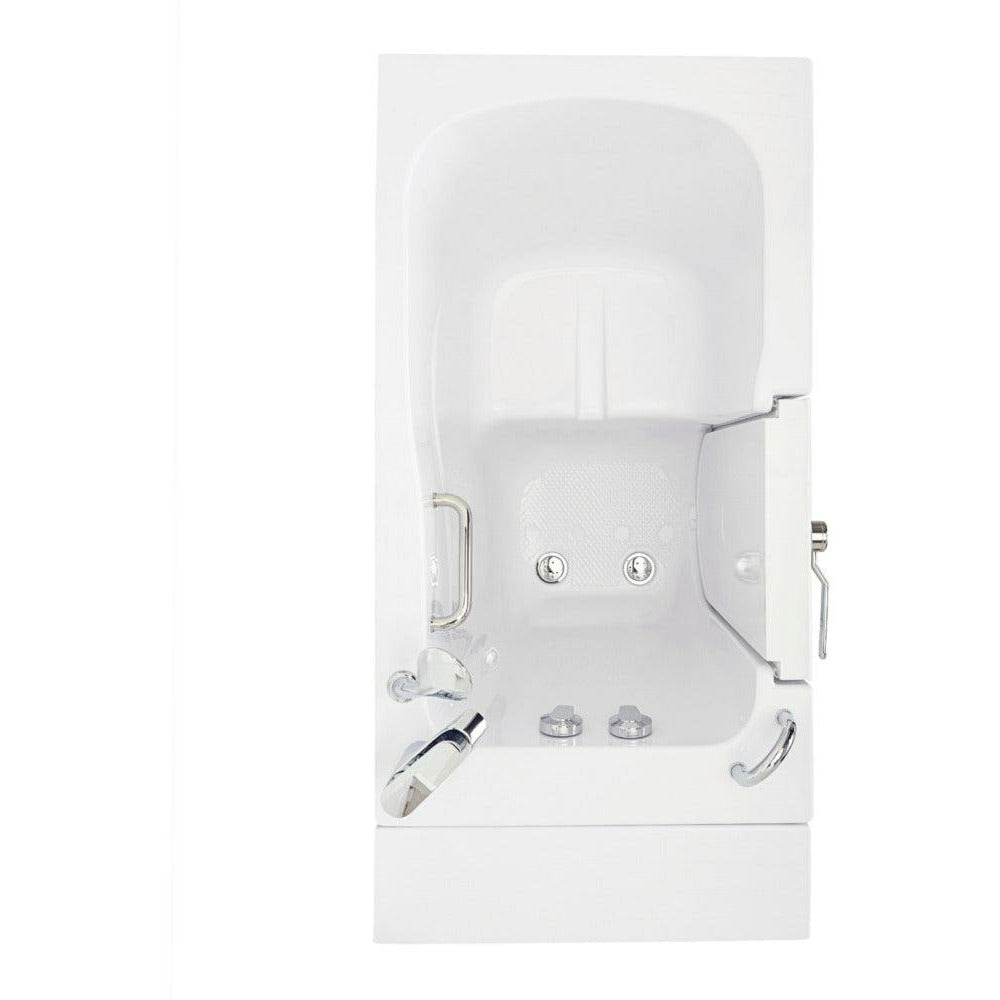 Ella's Bubbles Monaco 32"W x 52"L Acrylic Soaking Walk-In-Bathtub, Outward Swing Door, Fast Fill Faucet, 2" Dual Drain OA3252