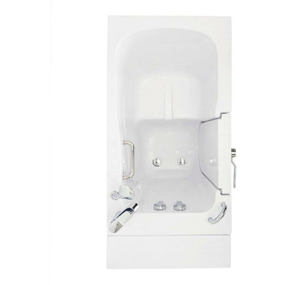 Ella's Bubbles Capri 30"W x 52"L Acrylic Soaking Walk-In-Bathtub, Outward Swing Door, Fast Fill Faucet, 2" Dual Drain OA3052