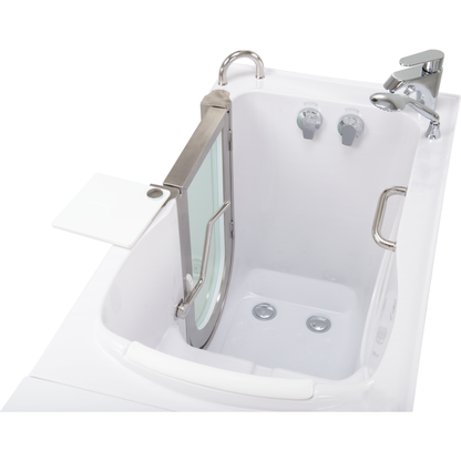 Ella's Bubbles Elite 30"W x 52"L Acrylic Soaking Walk-In-Bathtub, Inward Swing Door, Fast Fill Faucet, 2" Dual Drain 310