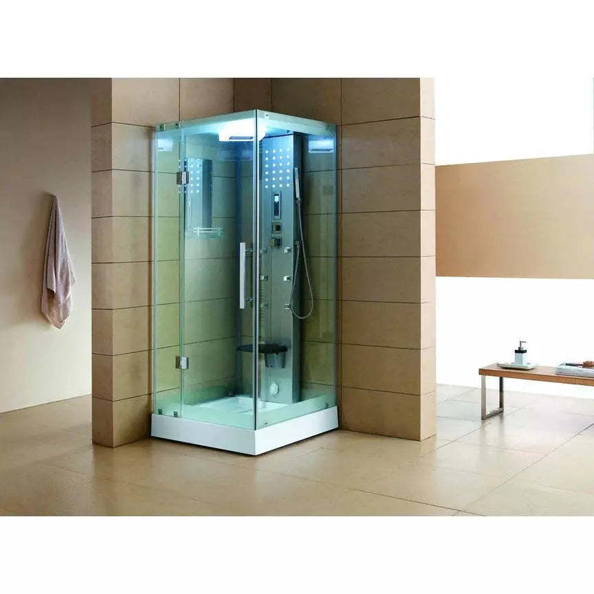 Mesa 36" x 36" x 85" Walk In Steam Shower with Clear Glass WS-301