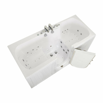 Ella's Bubbles Big4Two 36"W x 80"L Hydro + Air Massage w/ Independent Foot Massage Acrylic Two Seat Walk-In Bathtub, with Outswing Door,  2" Dual Drain  TO2SA3680