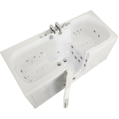 Ella's Bubbles Big4Two 36"W x 80"L Hydro + Air Massage w/ Independent Foot Massage Acrylic Two Seat Walk-In Bathtub, with Outswing Door,  2" Dual Drain  TO2SA3680