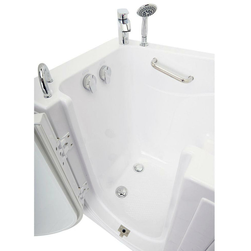 Ella's Bubbles Monaco 32"W x 52"L Acrylic Soaking Walk-In-Bathtub, Outward Swing Door, Fast Fill Faucet, 2" Dual Drain OA3252