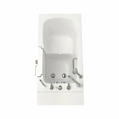 Ella's Bubbles Monaco 32"W x 52"L Acrylic Soaking Walk-In-Bathtub, Outward Swing Door, Fast Fill Faucet, 2" Dual Drain OA3252