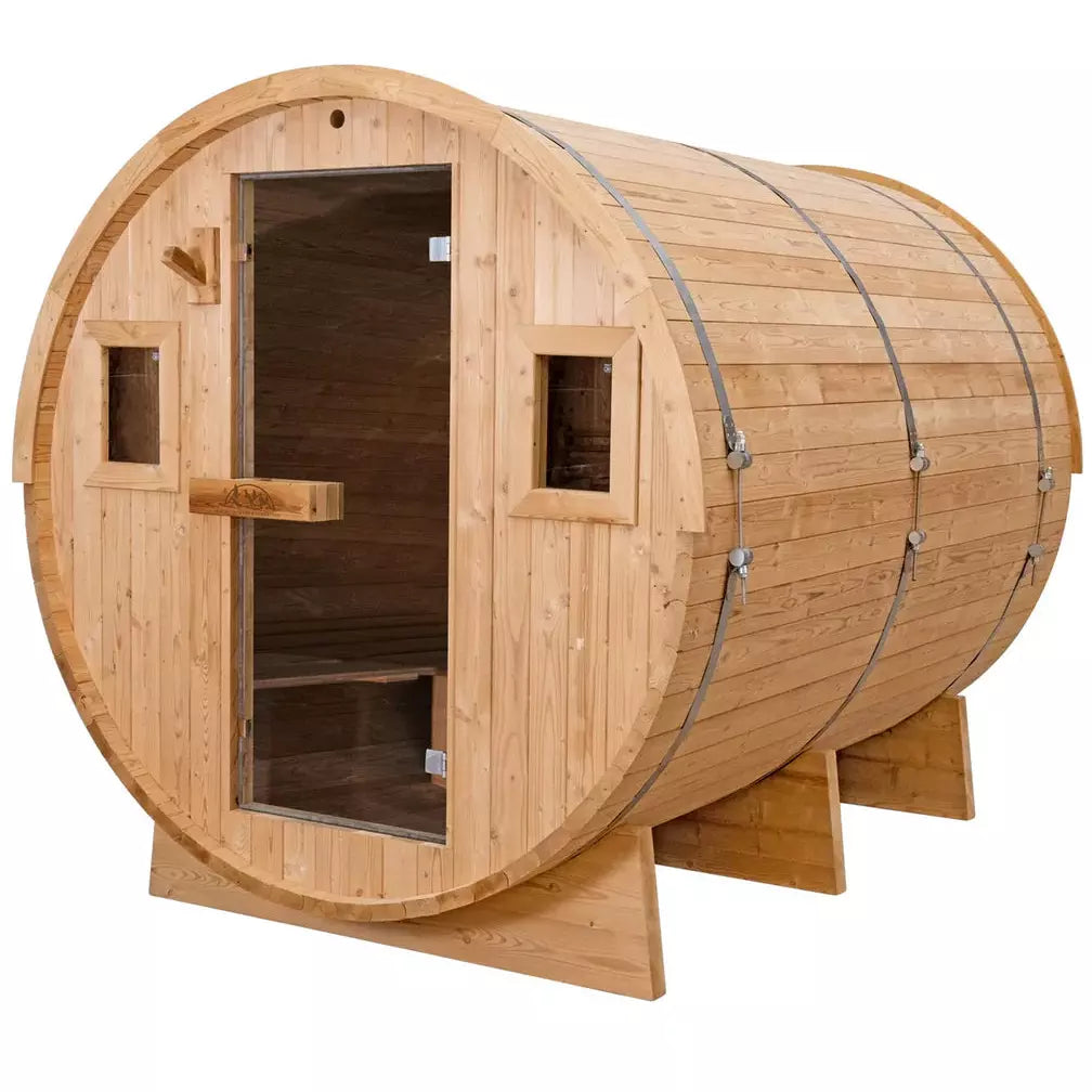 BackCountry Recreation 8 ft classic thermowood barrel sauna - 6 person BAR-TW-8