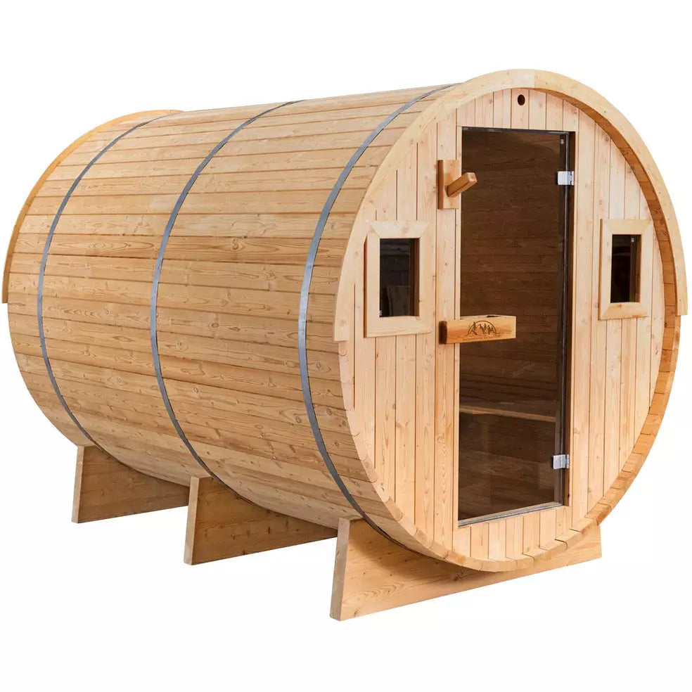 BackCountry Recreation 8 ft classic thermowood barrel sauna - 6 person BAR-TW-8