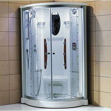 Mesa 42" x 42" x 85" Corner Steam Shower with Clear Glass WS-801A