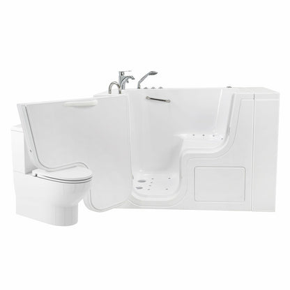 Ella's Bubbles Wheelchair Transfer 26"W x 52"L Acrylic Hydro Massage Walk-In Bathtub with Outward Swing Door, Fast Fill Faucet, 2" Dual Drain OLA2652H