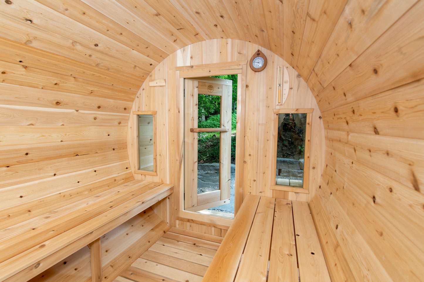 Dundalk Leisurecraft 2m x 2m CT Tranquility Eastern White Cedar Barrel Sauna CTC2345W