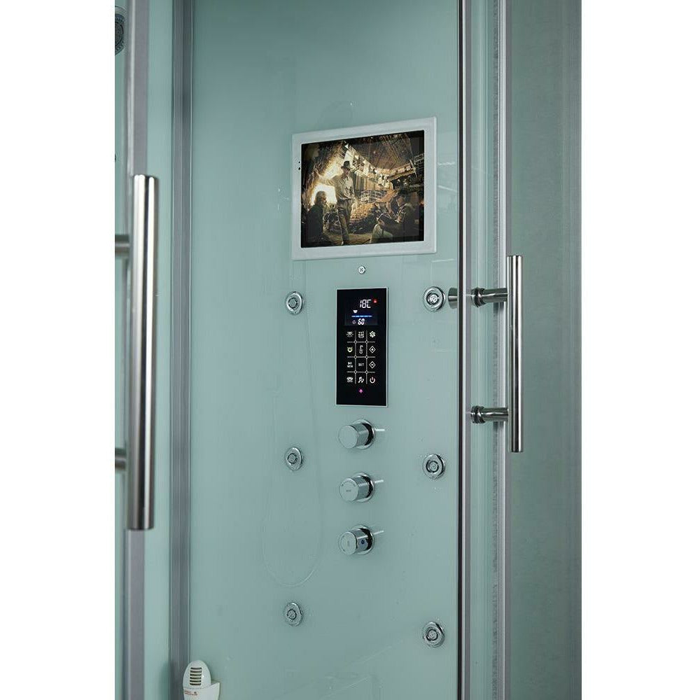 Maya Bath 71" x 38" x 88" Platinum Catania Steam Shower - Grey 1