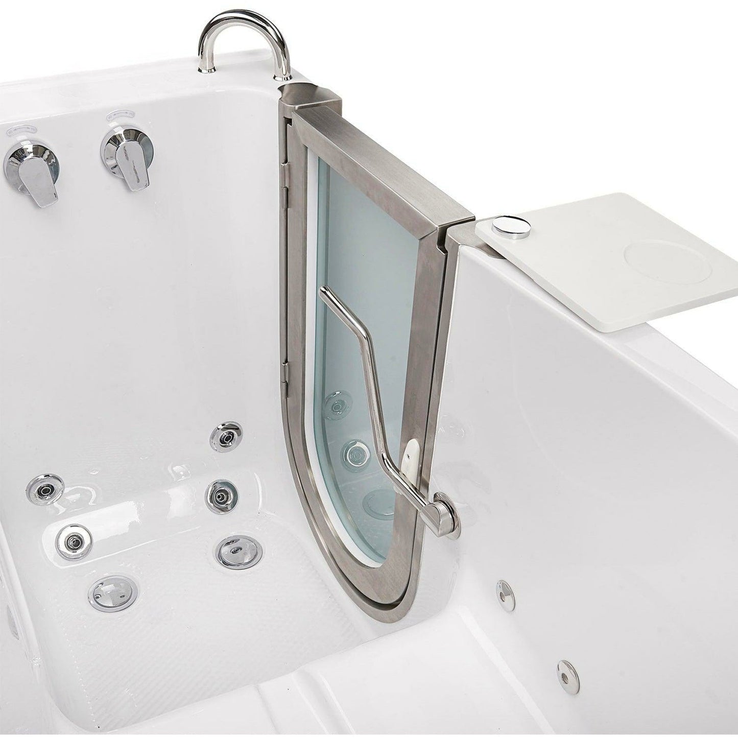 Ella's Bubbles Royal 32"W x 52"L Acrylic Hydro Massage Walk-In Bathtub with Inward Swing Door, Fast Fill Faucet, 2" Dual Drain H311