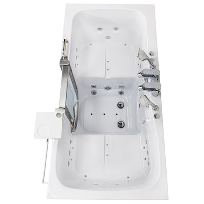 Ella's Bubbles Escape 36"x72" Two Seat Walk in Bathtub, Air + Hydro + Independent Foot Massage, 2 2 Piece Faucets, Dual 2" Drains, 93285-22P