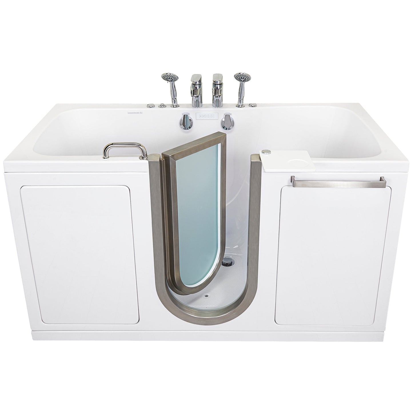 Ella's Bubbles Escape 36"x72" Two Seat Walk in Bathtub, Air + Hydro + Independent Foot Massage, 2 2 Piece Faucets, Dual 2" Drains, 93285-22P