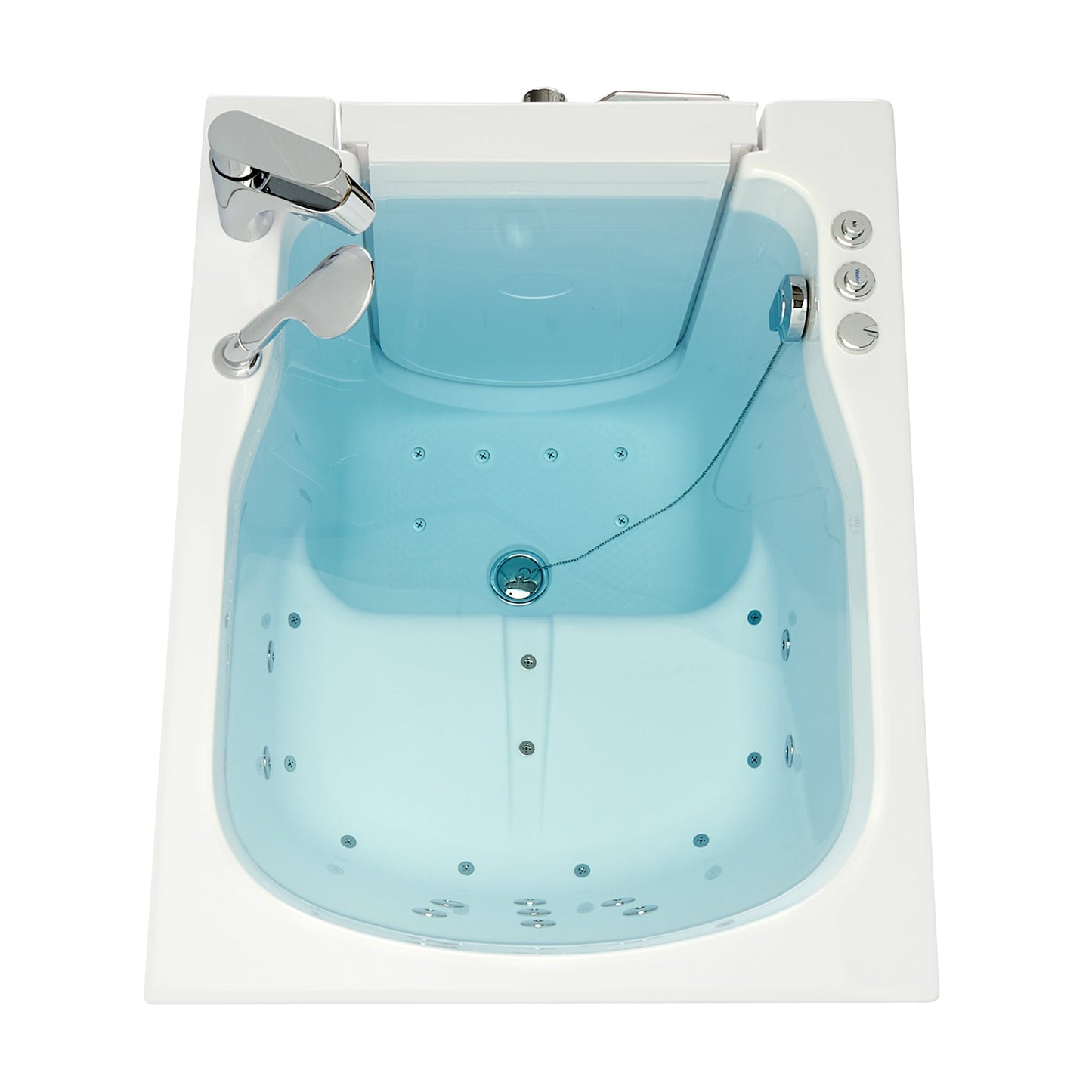 Ella's Bubbles Front Entry 32"x40" Acrylic Air and Hydro Massage Walk-In Bathtub with Left Outward Swing Door, 2 Piece Fast Fill Faucet, 2" Drain OAF3240D2PL