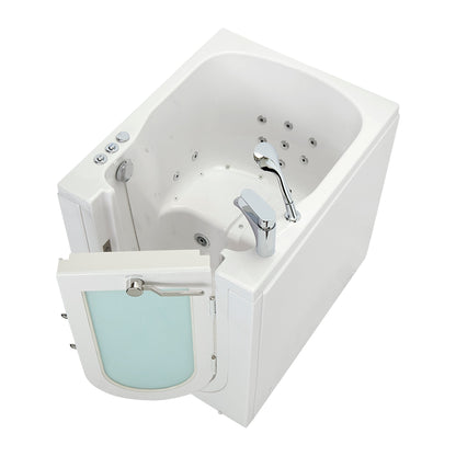 Ella's Bubbles Front Entry 32"x40" Acrylic Air and Hydro Massage Walk-In Bathtub with Right Outward Swing Door, 2 Piece Fast Fill Faucet, 2" Drain OAF3240D2PR