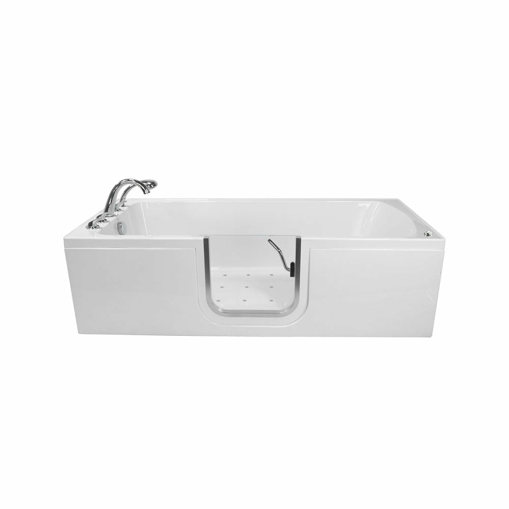 Ella's Bubbles Laydown 32"W x 72"L Acrylic Air Massage Walk-In Bathtub with Inward Swing Door, Fast Fill Faucet LA3272A