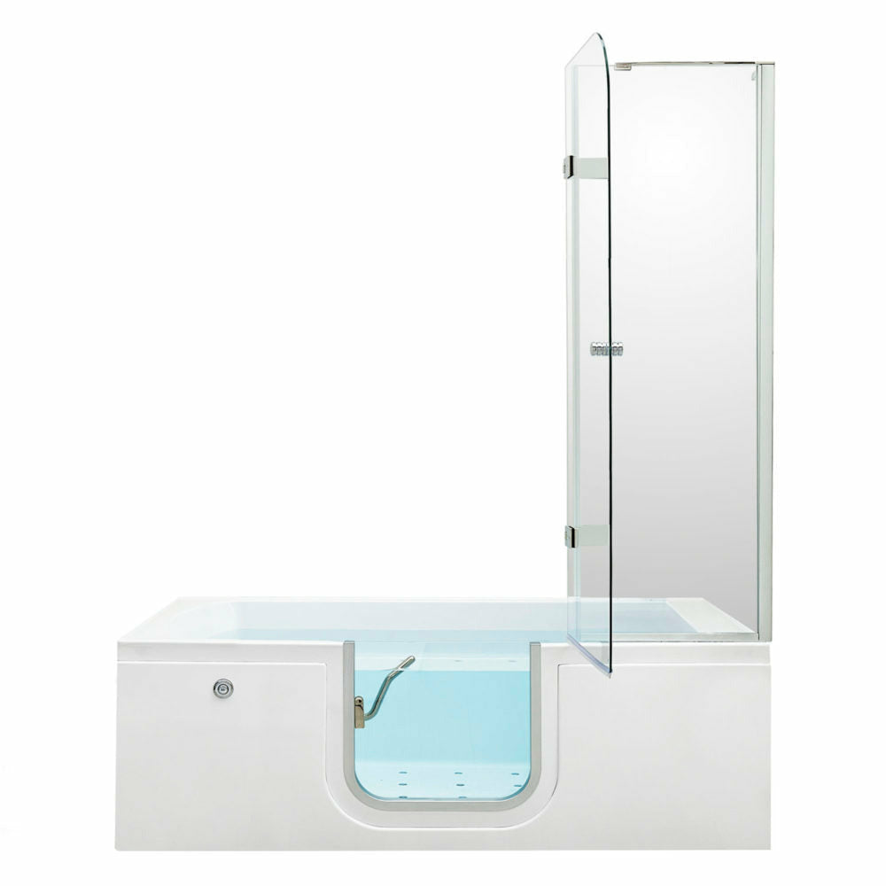 Ella's Bubbles Laydown 30"W x 60"L Acrylic Air Massage Walk-In Bathtub with Inward Swing Door LA3060A