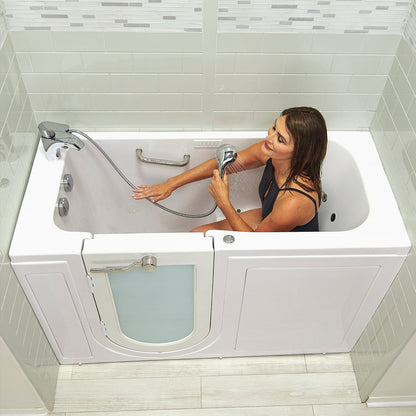 Ella's Bubbles  Lounger 27"x60" Acrylic Air and Hydro Massage Walk-In Bathtub with Left Outward Swing Door, 2 Piece Fast Fill Faucet, 2" Dual Drain, Digital Controller OA2660D2PLD