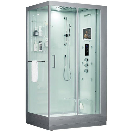 Maya Bath Platinum Lucca 47" × 33" × 88" Steam Shower - White 20