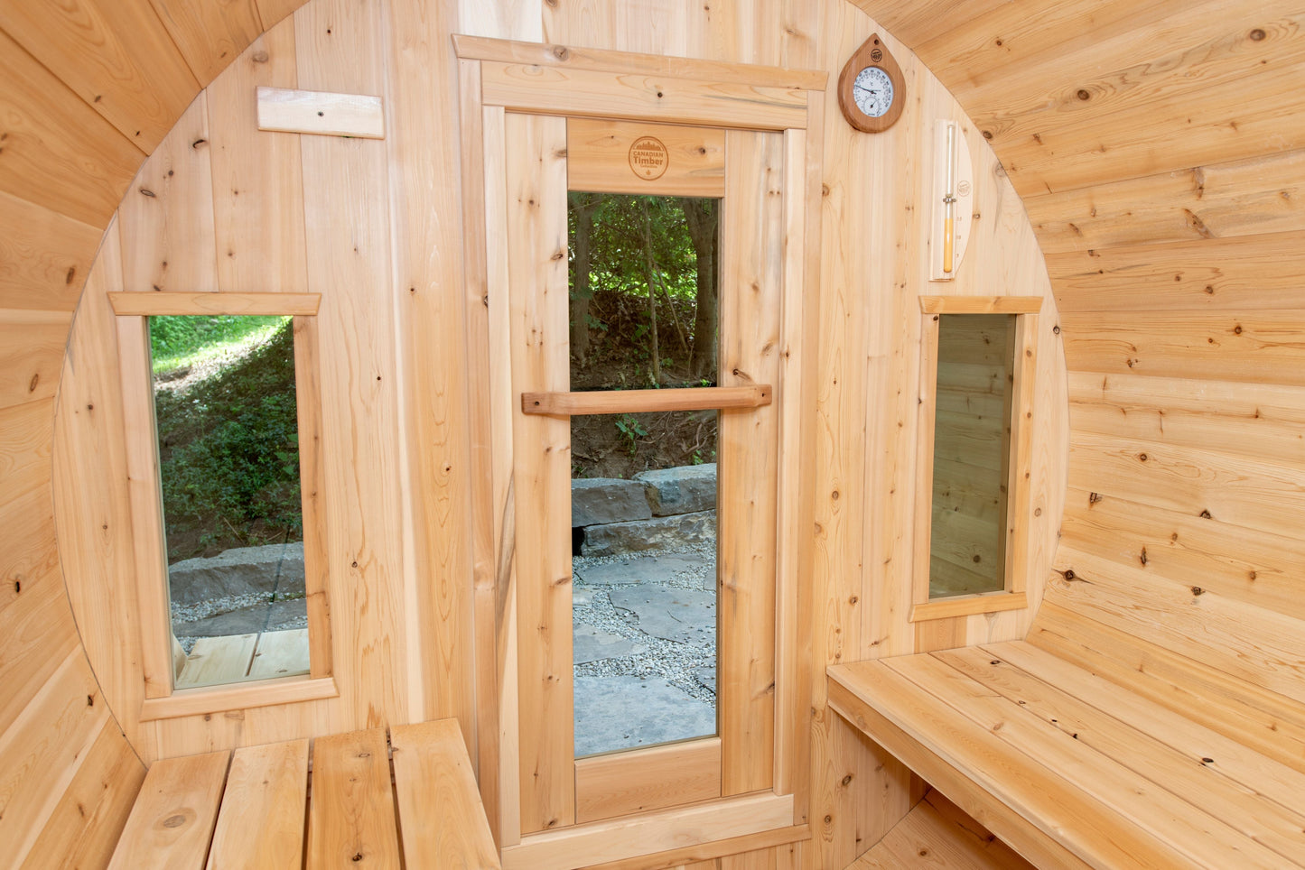 Dundalk Leisurecraft 2m x 2m CT Tranquility Eastern White Cedar Barrel Sauna CTC2345W