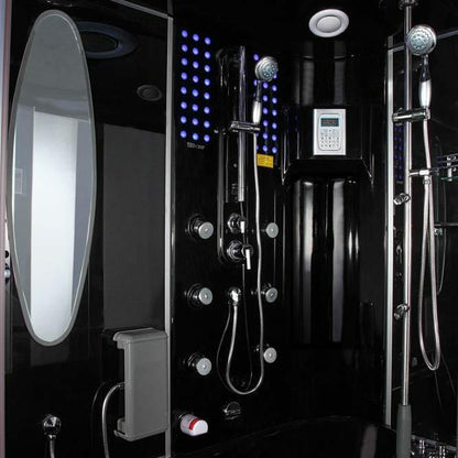 Maya Bath 67" x 51" x 88" Siena Steam Shower - Black 1