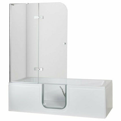 Ella's Bubbles Laydown 32"W x 72"L Acrylic Air Massage Walk-In Bathtub with Inward Swing Door, Fast Fill Faucet LA3272A