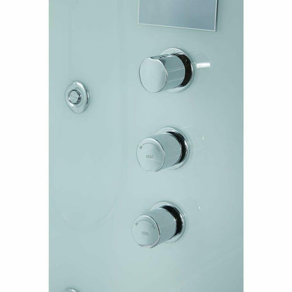 Maya Bath 71" x 38" x 88" Platinum Catania Steam Shower - White 10