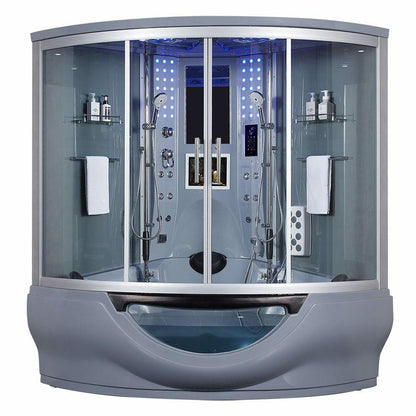 Maya Bath The Superior 64" x 64" x 88" Steam Shower - Grey 103