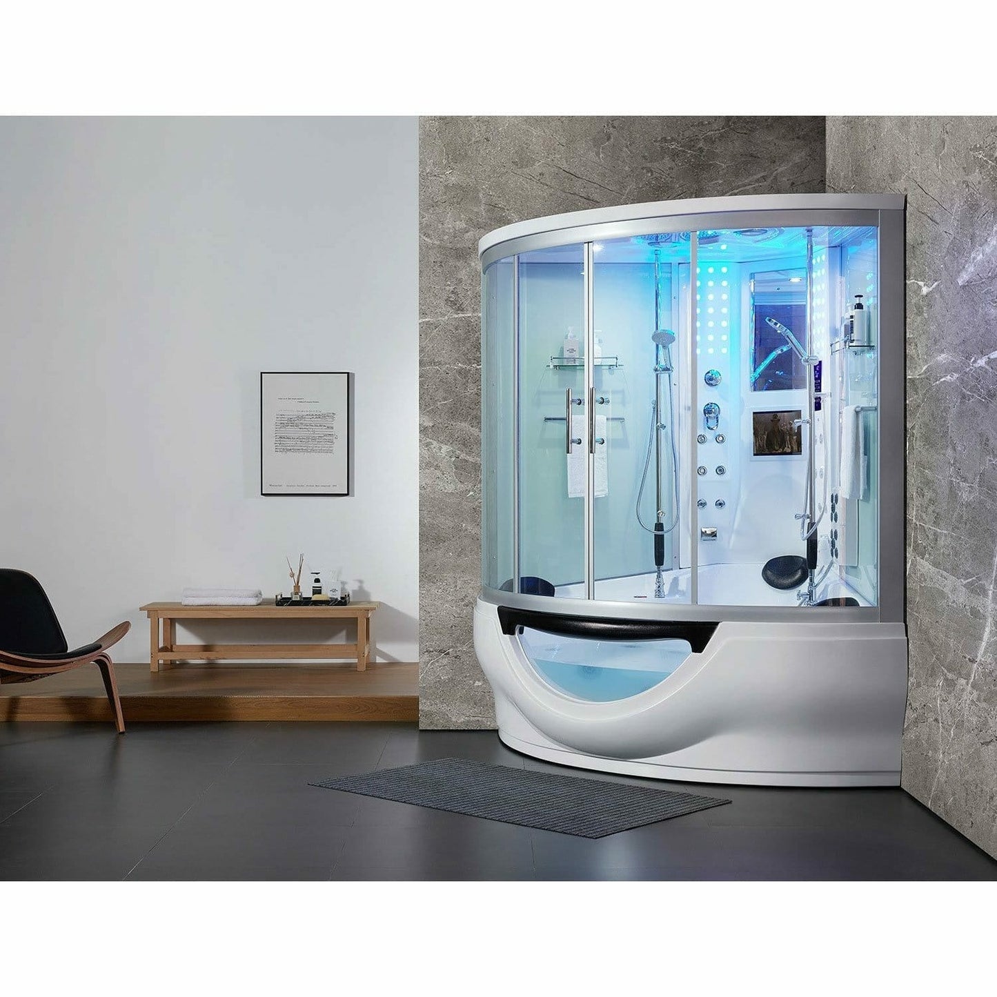 Maya bath Platinum Superior Steam Shower - White 101