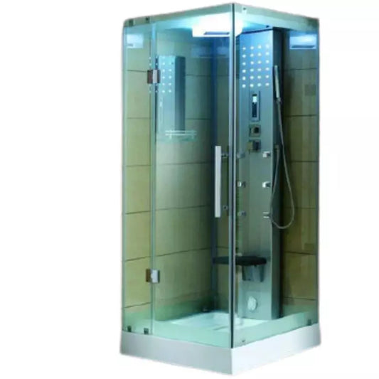 Mesa 36" x 36" x 85" Walk In Steam Shower with Clear Glass WS-301