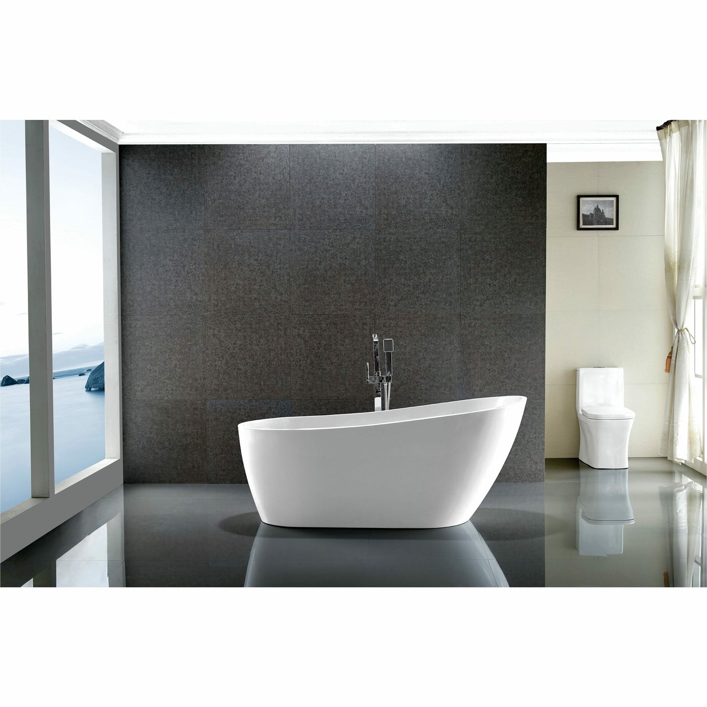 Vanity Art Freestanding Acrylic Soaking Bathtub VA6522