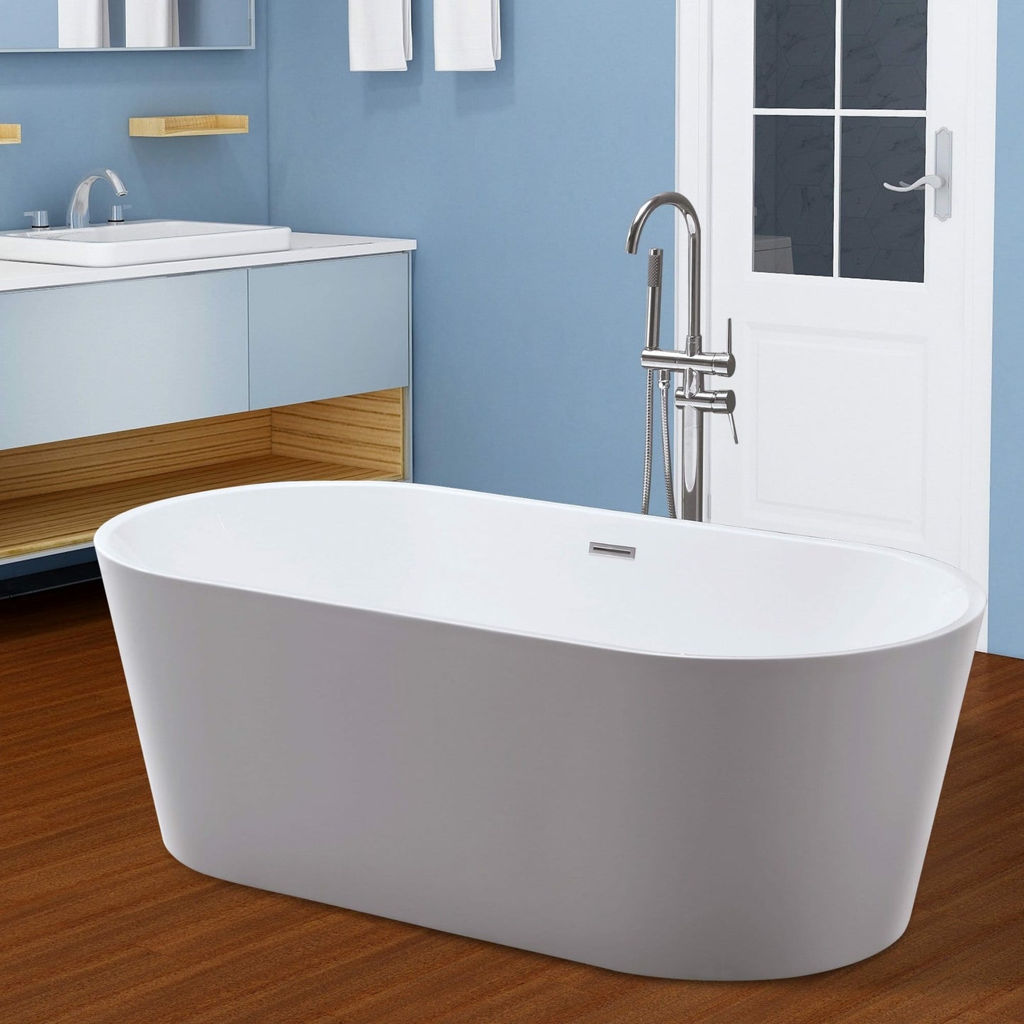 Vanity Art Freestanding Acrylic Soaking Bathtub VA6815