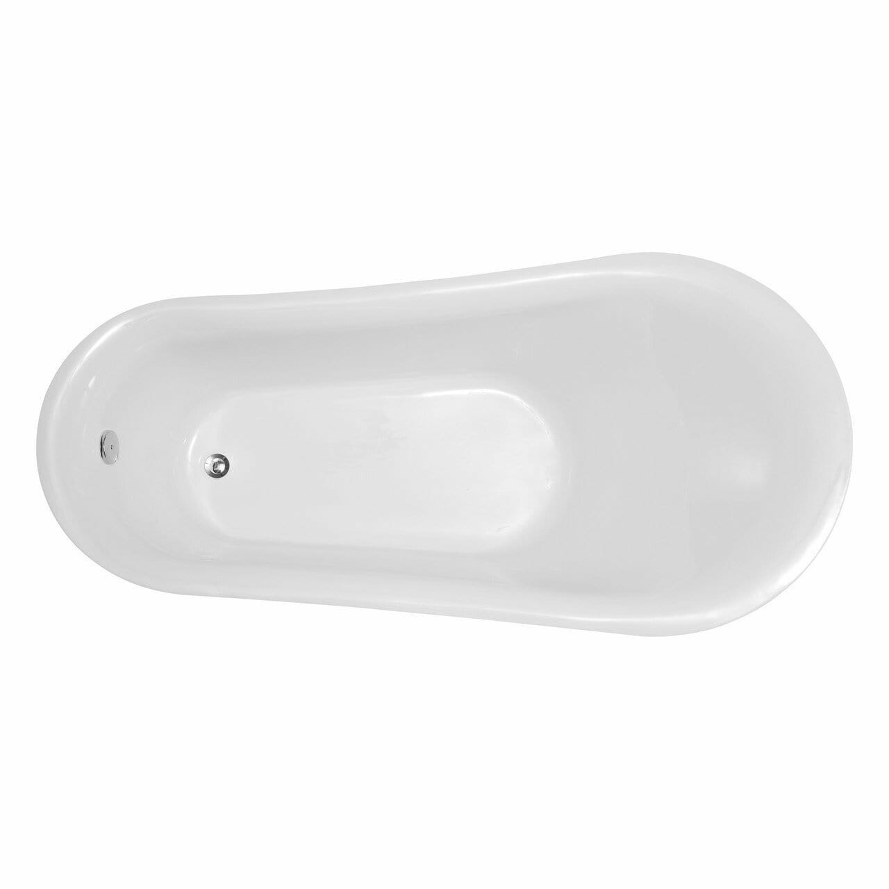 Vanity Art 71 Inch Freestanding White Acrylic Bathtub VA6512