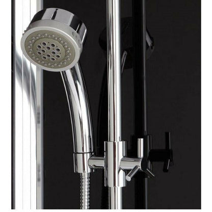 Athena 59" x 36" x 89" Right Rectangular Steam Shower with Black Tempered Glass Walls WS141R-Black