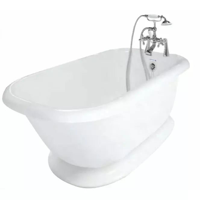 American Bath Factory 60" X 30" Pedestal Classic Bathtub PK3-CPD60-900W