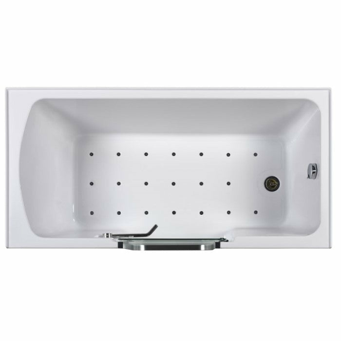 Ella's Bubbles Laydown 30"W x 60"L Acrylic Air Massage Walk-In Bathtub with Inward Swing Door LA3060A