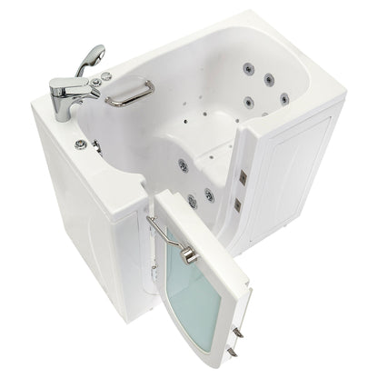 Ella's Bubbles Mobile 26"x45" Acrylic Air and Hydro Massage Walk-In Bathtub with Left Outward Swing Door, 2 Piece Fast Fill Faucet, 2" Drain OA2645D2PL