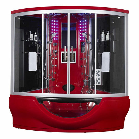 Maya Bath The Superior 64" x 64" x 88" Steam Shower - Red 104