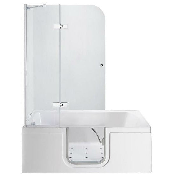 Ella's Bubbles Laydown 30"W x 60"L Acrylic Air Massage Walk-In Bathtub with Inward Swing Door LA3060A