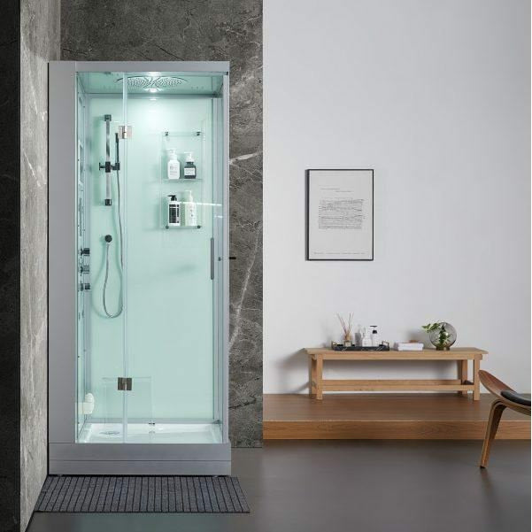 Maya Bath Platinum Arezzo 37" x 37" x 88" Steam Shower - White  20